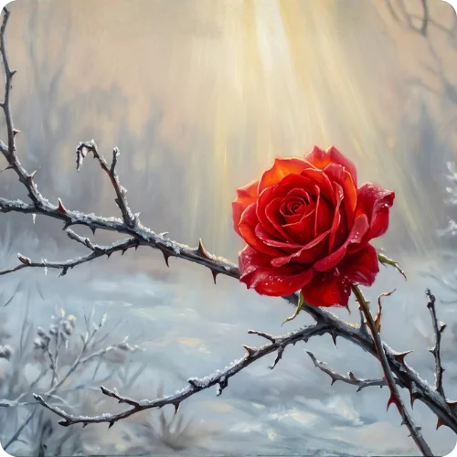 Rosa que floreció en lo imposible